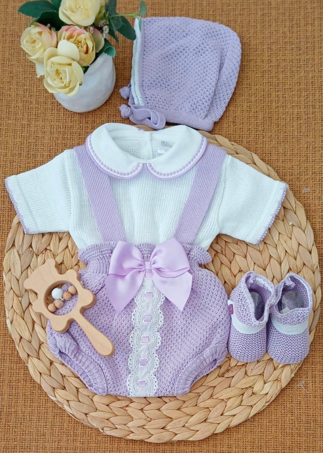 Set Adriana Lila/Blanco 💜